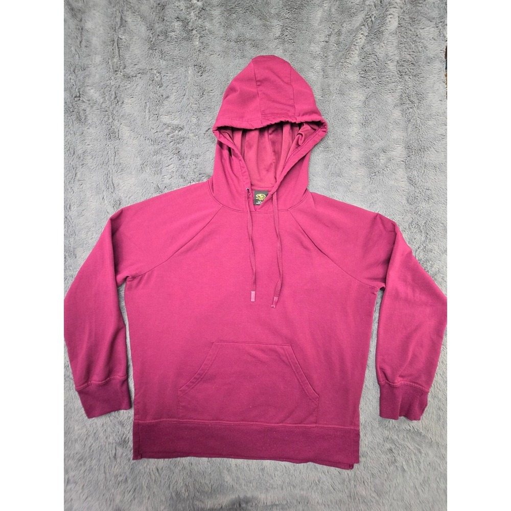 Athletic Works Womens Burgundy Pullover Hoodie Sweatshirt Size L 12-14 0356